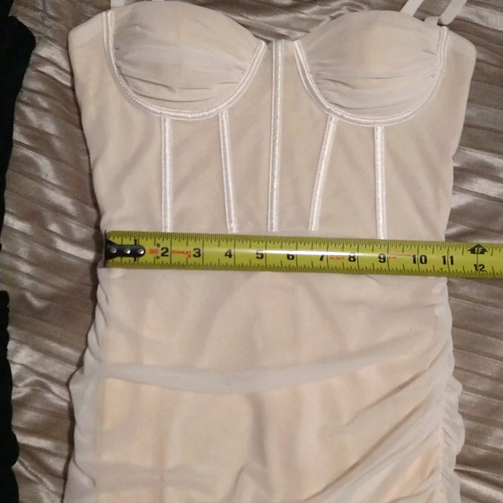✨Cream Sexy Corset Style Cocktail Dress - Picture 7 of 7